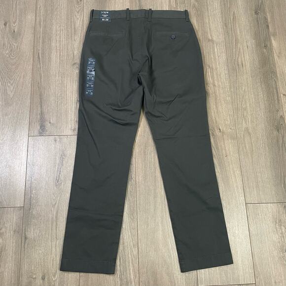 J Crew Athletic Slim Flex Chino Khaki Work Casual Pants US Men's 30x30 New - Picture 2 of 4